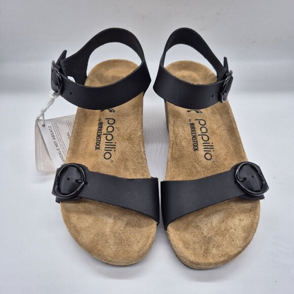 Papillio Birkentsock Women's Size 6 US 37 EU Soley Ring Black Sandals Wedge (94) - Picture 8 of 14